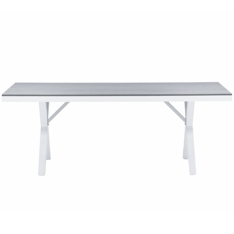 Table de jardin 200x100cm effet bois CALOPIE