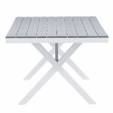 Table de jardin 200x100cm effet bois CALOPIE