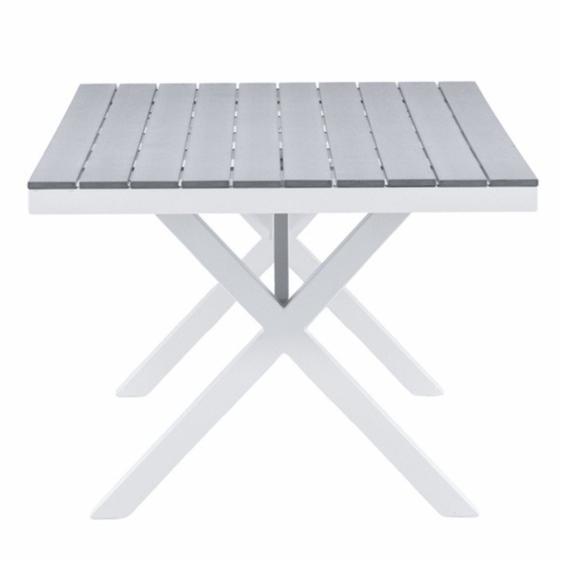 Table de jardin 200x100cm effet bois CALOPIE