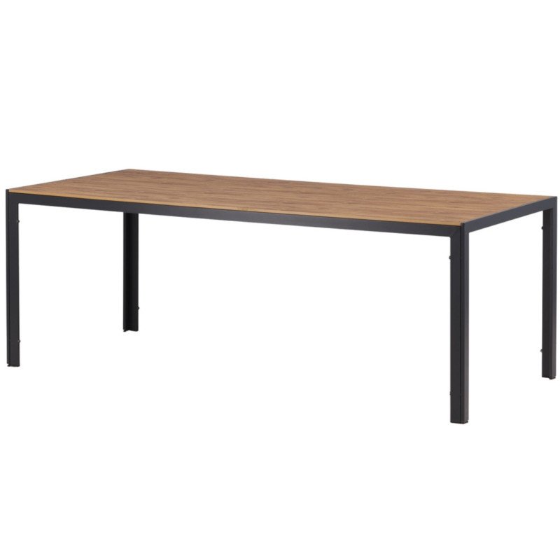 Table de jardin 205x90cm effet bois POSTALA