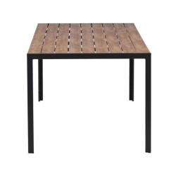 Table de jardin 205x90cm effet bois POSTALA