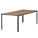 Table de jardin 205x90cm effet bois POSTALA