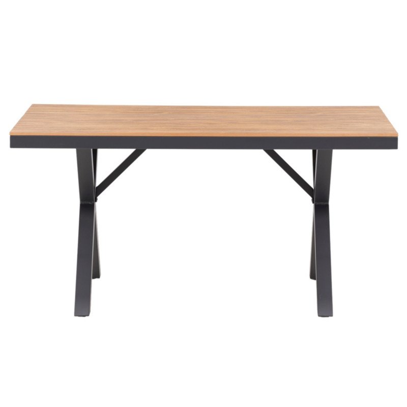 Table de jardin 150x90cm effet bois JORDANIE