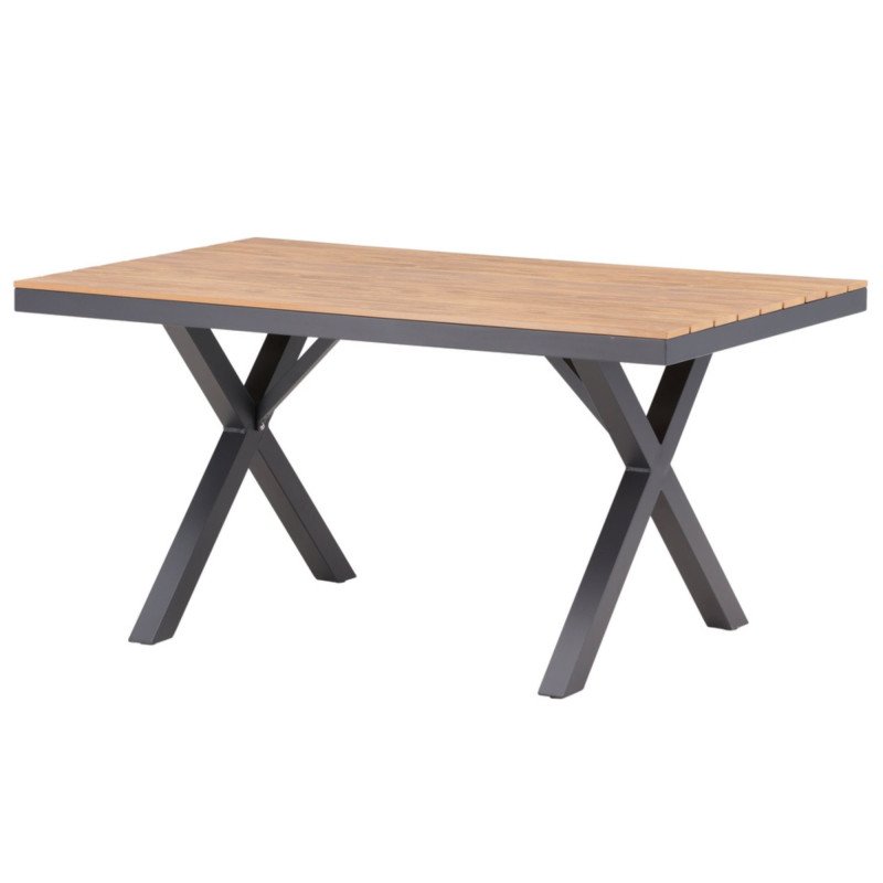 Table de jardin 150x90cm effet bois JORDANIE