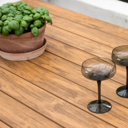 Table de jardin 150x90cm effet bois JORDANIE