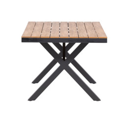 Table de jardin 150x90cm effet bois JORDANIE