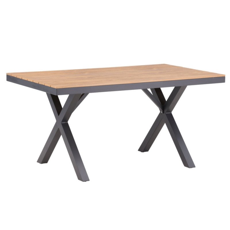 Table de jardin 150x90cm effet bois JORDANIE