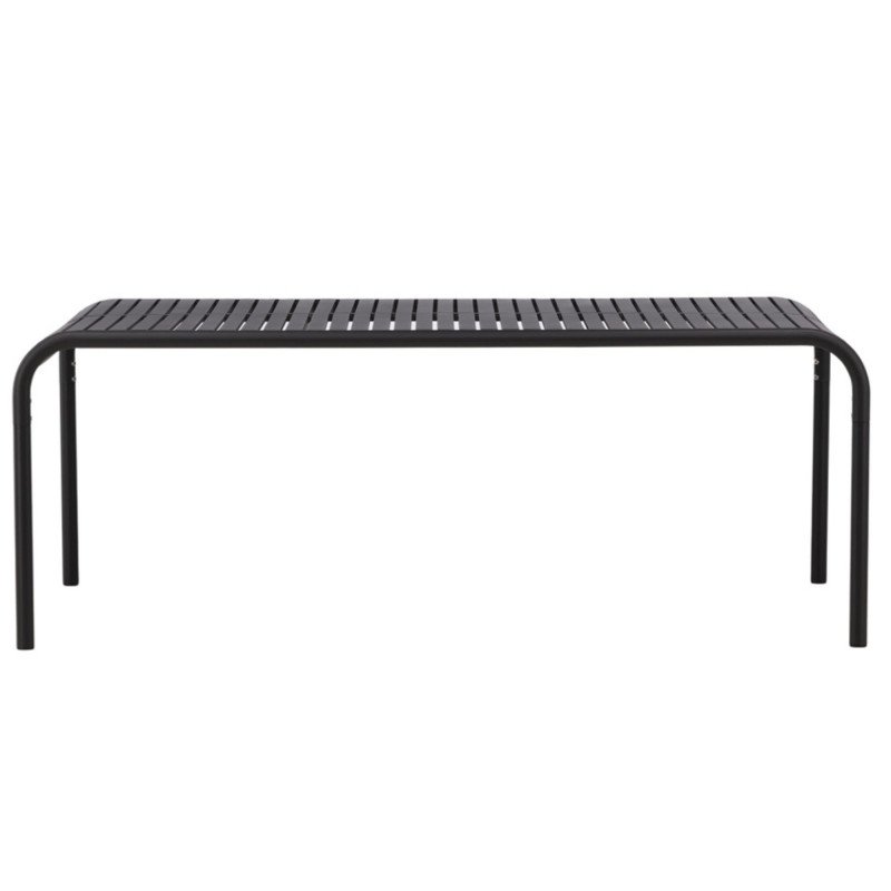 Table de jardin 200x100cm en aluminium noir ANGELA