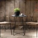 Table de jardin ronde en métal noir 60cm COLOMBES