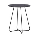 Table de jardin ronde en métal noir 60cm COLOMBES