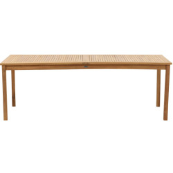 Table de jardin 220x100cm en bois de teck LUNAYA