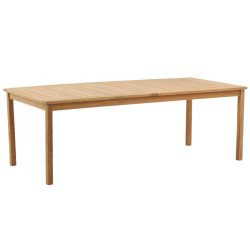 Table de jardin 220x100cm en bois de teck LUNAYA