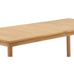 Table de jardin 220x100cm en bois de teck LUNAYA