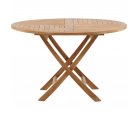 Table de jardin ronde 120cm en bois de teck CECILIA