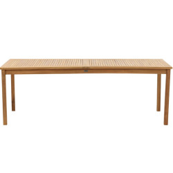 Table de jardin 220x100cm en bois de teck YUNA