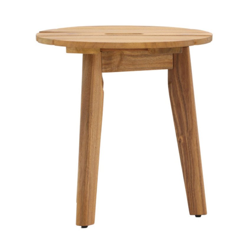 Table d'appoint ronde 40cm en bois d'acacia LINOA