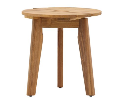 Table d'appoint ronde 40cm en bois d'acacia LINOA