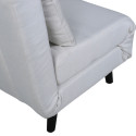 Fauteuil chauffeuse en velours blanc PAXO