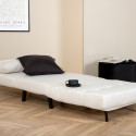 Fauteuil chauffeuse en velours blanc PAXO