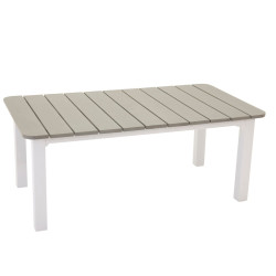 Table basse extérieur 110x60cm effet bois gris NYX