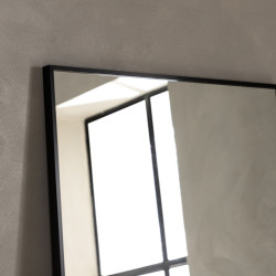 Miroir rectangulaire 190x67cm contour noir NATAPO