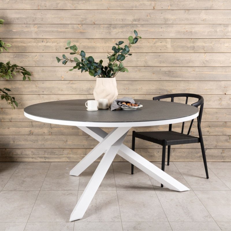 Table de jardin ronde 140cm en aluminium ORIAPA