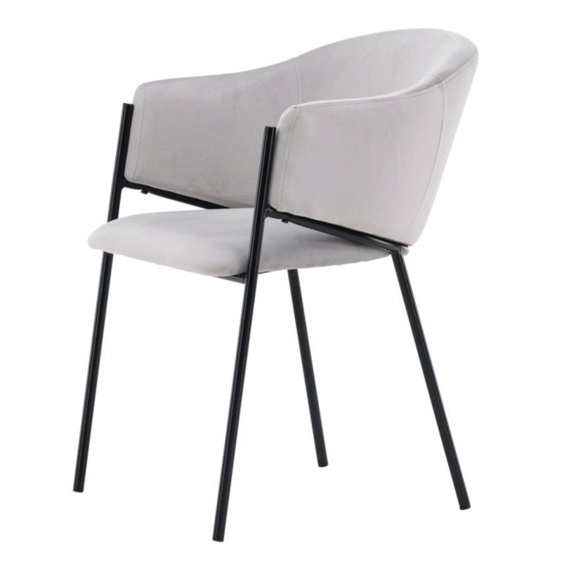 Lot de 2 chaises moderne en velours JAVI