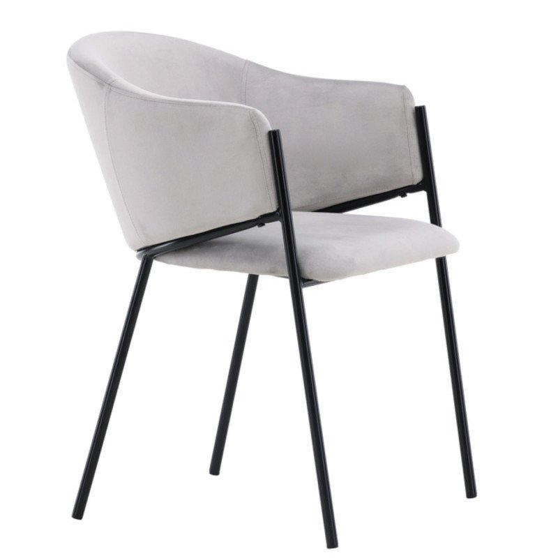 Lot de 2 chaises moderne en velours JAVI