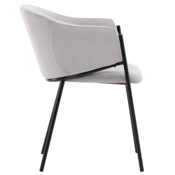 Lot de 2 chaises moderne en velours JAVI