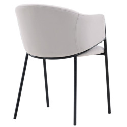 Lot de 2 chaises moderne en velours JAVI