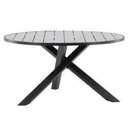 Table de jardin ronde 140cm en aluminium SHERAZ