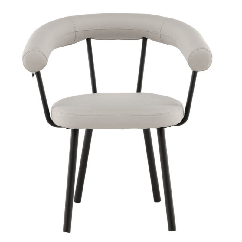 Lot de 2 chaises contemporaines en simili ILYES