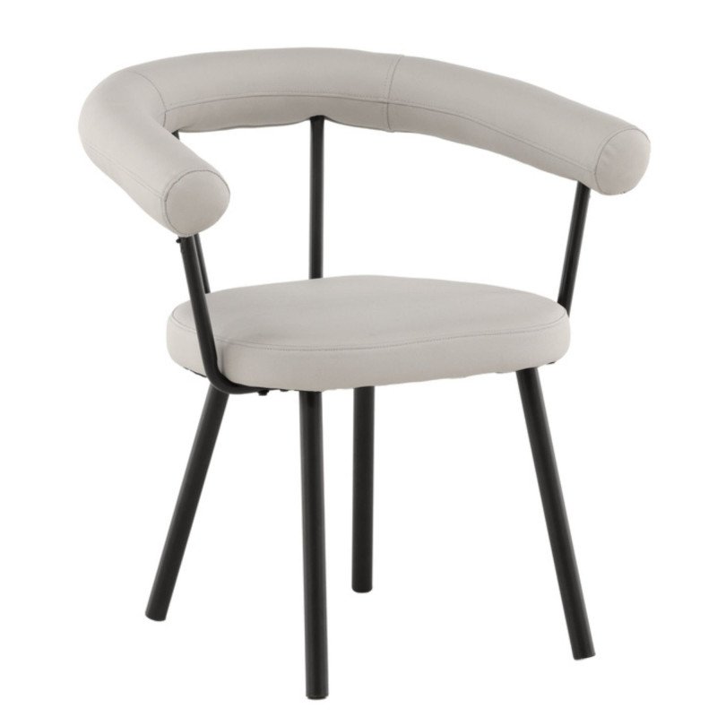 Lot de 2 chaises contemporaines en simili ILYES