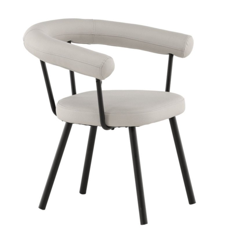 Lot de 2 chaises contemporaines en simili ILYES