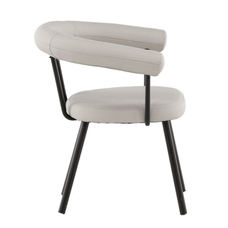 Lot de 2 chaises contemporaines en simili ILYES