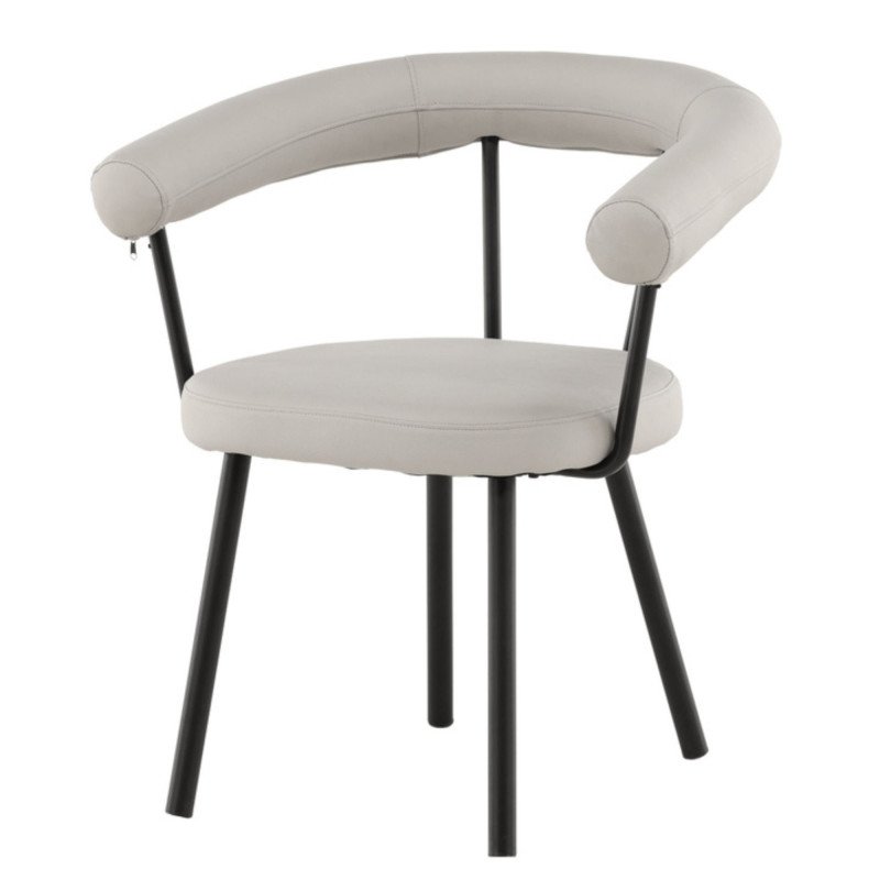 Lot de 2 chaises contemporaines en simili ILYES