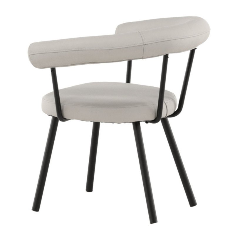 Lot de 2 chaises contemporaines en simili ILYES