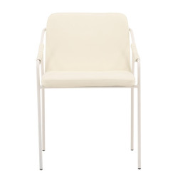 Lot de 2 chaises tendance en simili blanc CRISTIALA