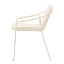 Lot de 2 chaises tendance en simili blanc CRISTIALA