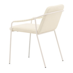 Lot de 2 chaises tendance en simili blanc CRISTIALA