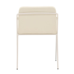 Lot de 2 chaises tendance en simili blanc CRISTIALA