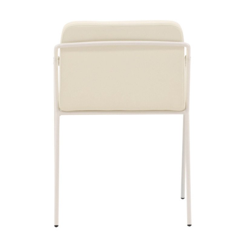 Lot de 2 chaises tendance en simili blanc CRISTIALA