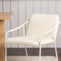 Lot de 2 chaises tendance en simili blanc CRISTIALA