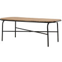 Table de jardin 200x90cm en bois et métal noir FYNN