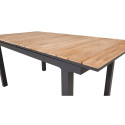 Table de jardin extensible en bois et métal noir GOLDAM