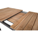 Table de jardin extensible en bois et métal noir GOLDAM