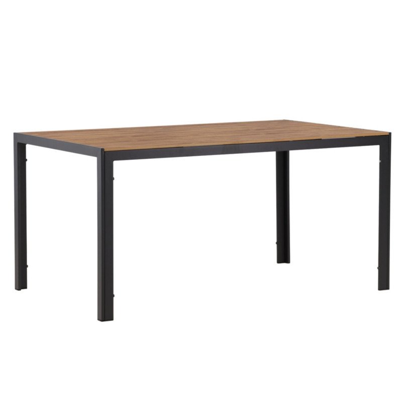 Table de jardin 150x90cm effet bois PABLOU