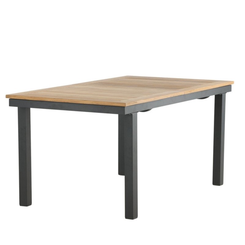 Table de jardin 160x90cm en bois et aluminium ALEXINA