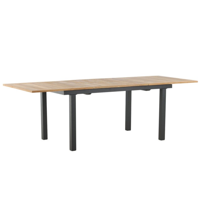 Table de jardin 160x90cm en bois et aluminium ALEXINA