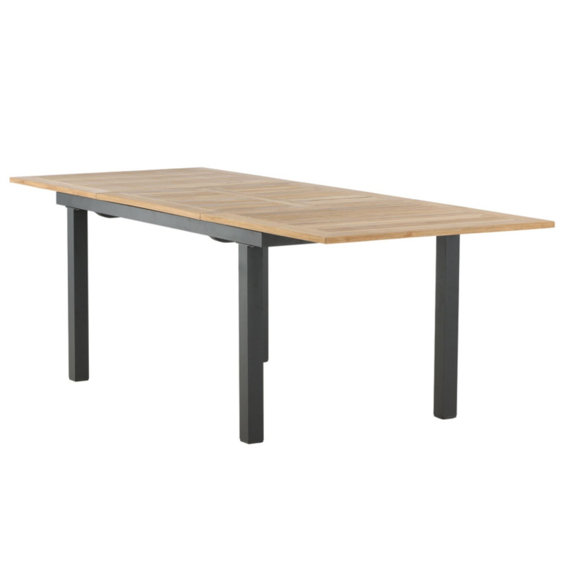 Table de jardin 160x90cm en bois et aluminium ALEXINA